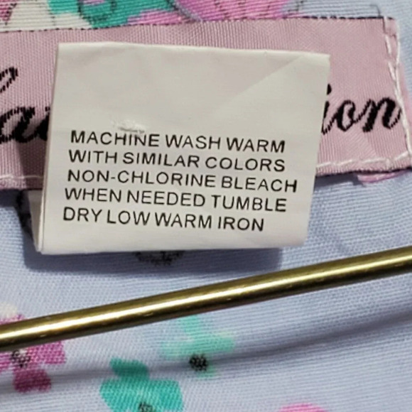 VTG Lati Fashion 3X Floral house coat moomoo Embroidered grannycore pockets - Picture 4 of 10